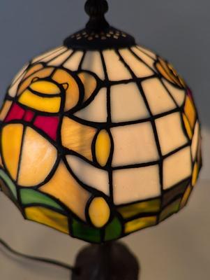 Teddy Bear Tiffany Style Stained Glass Table Lamp