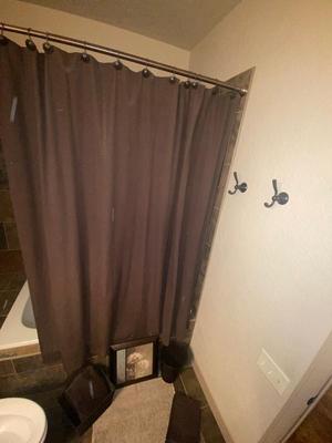 BATHROOM DECOR, SHOWER CURTAIN, TOWELS, RUG AND MORE!