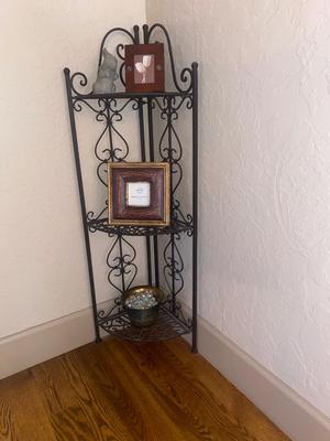CORNER SHELF, PICTURE FRAMES,