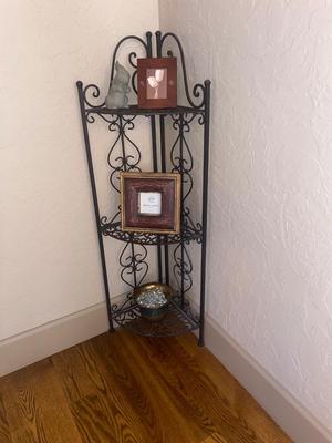 CORNER SHELF, PICTURE FRAMES,