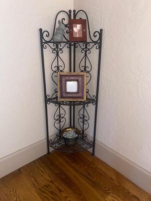 CORNER SHELF, PICTURE FRAMES,