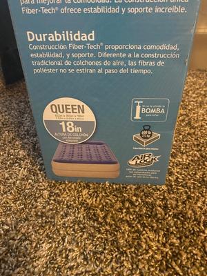 NEW INTEX 18” TALL QUEEN AIR MATTRESS AND COLEMAN ELECTRIC AIR PUMP
