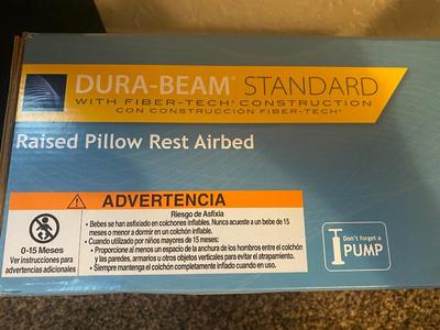 NEW INTEX 18” TALL QUEEN AIR MATTRESS AND COLEMAN ELECTRIC AIR PUMP