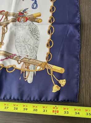 Hermes Carre 90 Les Oiseaux Roy King Birds Silk Scarf