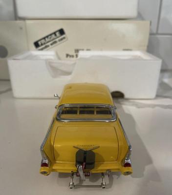 Danbury Mint 1957 Chevy Pro Street Hardtop Yellow Bel Air Diecast 1:24 Drag Car