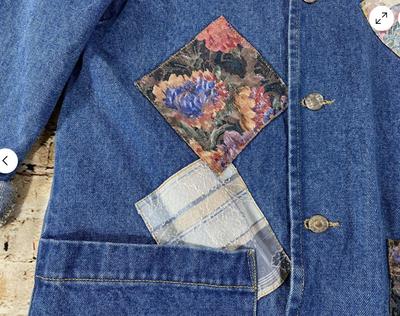Vintage Guess Patch Denim Jacket - Made in USA