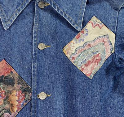 Vintage Guess Patch Denim Jacket - Made in USA