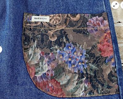 Vintage Guess Patch Denim Jacket - Made in USA
