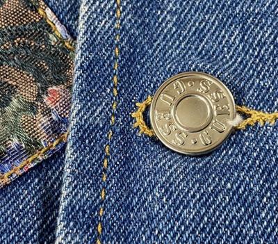 Vintage Guess Patch Denim Jacket - Made in USA