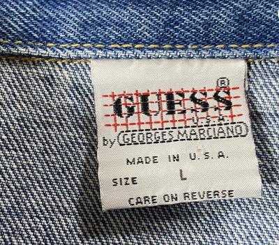 Vintage Guess Patch Denim Jacket - Made in USA