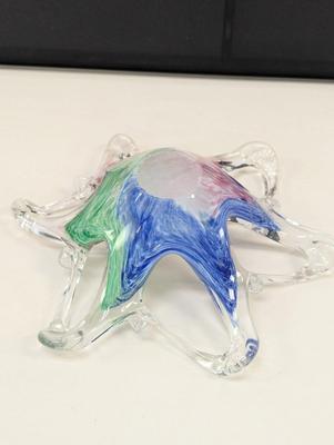 Multi-Color Swirl Murano Hand Crafted Art Glass Bowl