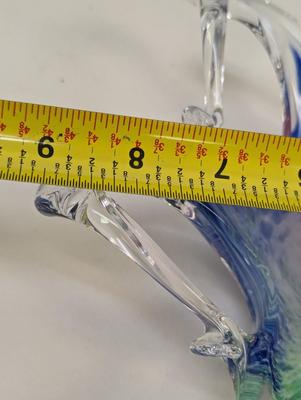 Multi-Color Swirl Murano Hand Crafted Art Glass Bowl