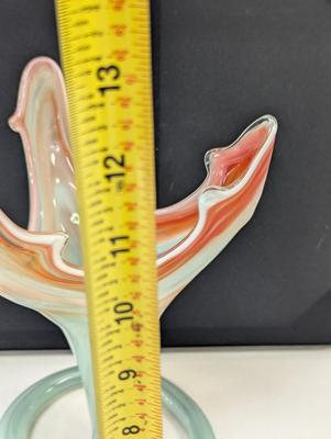 Vintage Murano Tulip Glass Blown Italian Vase