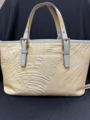 Brahmin Tote with Havana Palm Leaves