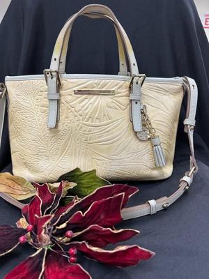 Brahmin Tote with Havana Palm Leaves