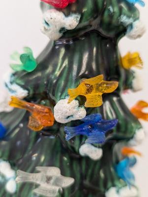 Mid Century Ceramic Christmas Tree Light Up By HCM