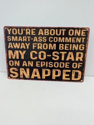 Retro Metal Tin Sign Approx 11 3/4" x 7 3/4"