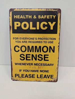 Retro Metal Tin Sign Approx 11 3/4" x 7 3/4"