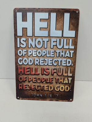 Retro Metal Tin Sign Approx 11 3/4" x 7 3/4"