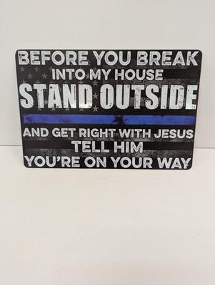 Retro Metal Tin Sign Approx 11 3/4" x 7 3/4"
