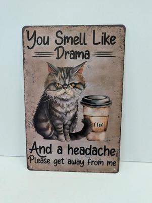 Retro Metal Tin Sign Approx 11 3/4" x 7 3/4"
