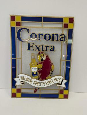 Coronita Extra Glass Sign Approx 11 1/2" x 16"