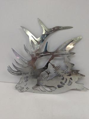Elk Deer Retro Laser Cutting Metal Wall Art Handmade Silhouette
