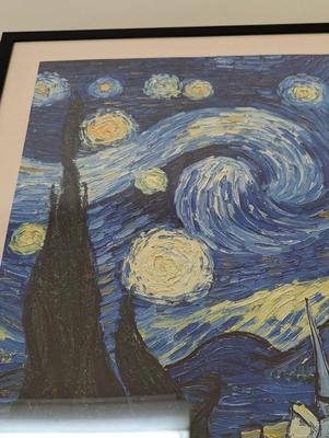Plastic Framed Vincent Van Gogh The Starry Night Poster Approx 16 3/4" x 24 3/4"