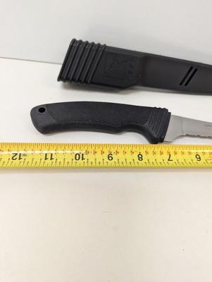 Henkels & McCoy Kommer's Big Eddy Hollow & Taper Ground Blades Knife With Sheath