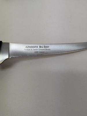Henkels & McCoy Kommer's Big Eddy Hollow & Taper Ground Blades Knife With Sheath
