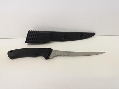Henkels & McCoy Kommer's Big Eddy Hollow & Taper Ground Blades Knife With Sheath