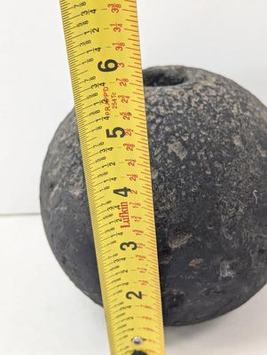 Old Mortar Shell Approx 4.5" In Diameter & Approx 7.5 Pounds