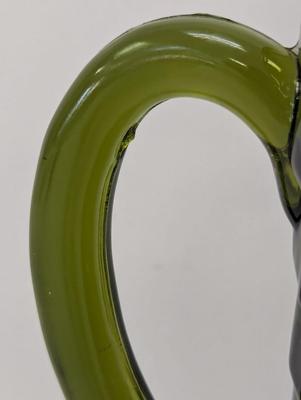 Vintage Indiana Glass Whitehall Olive Avocado Cube Pattern Pitcher Choice 2