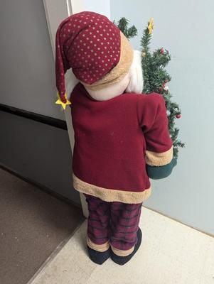 Approx 58 1/2" Santa Metal/Wood