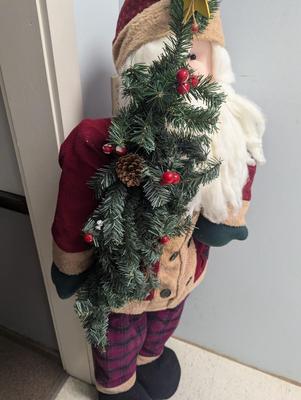 Approx 58 1/2" Santa Metal/Wood