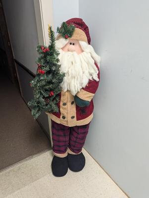 Approx 58 1/2" Santa Metal/Wood