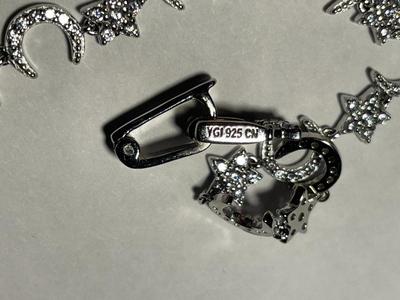 New Never Worn Designer "YGI" Sterling Silver .925 Dainty Crystal/CZ 8" Bracelet as Pictured. FREE DOMESTIC SHIPPING.