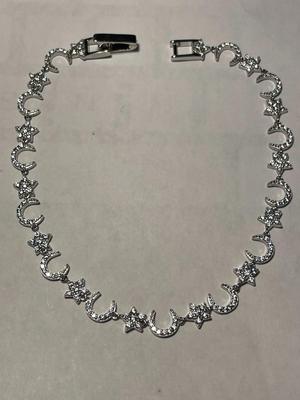 New Never Worn Designer "YGI" Sterling Silver .925 Dainty Crystal/CZ 8" Bracelet as Pictured. FREE DOMESTIC SHIPPING.
