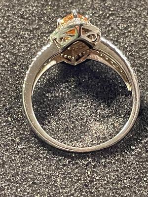 New Never Worn Designer Sterling Silver .925 Cocktail CZ Ring Size-8 as Pictured. FREE DOMESTIC SHIPPING.