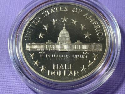 1989-S CHOICE PROOF Congressional/Congress Commemorative Half Dollar in a Mint Capsule.