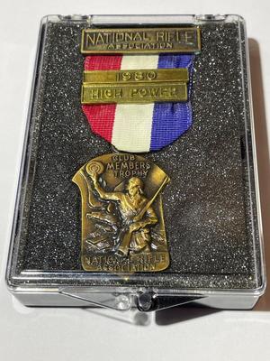 Vintage National Rifle Association 1980 Medal w/Ribbon as Pictured.