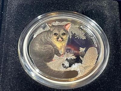 Australian Bush Babies POSSUM 2013 Proof Colorized 1/2 Ounce .999 Fine Silver Coin Limited to 10,000 as Pictured.