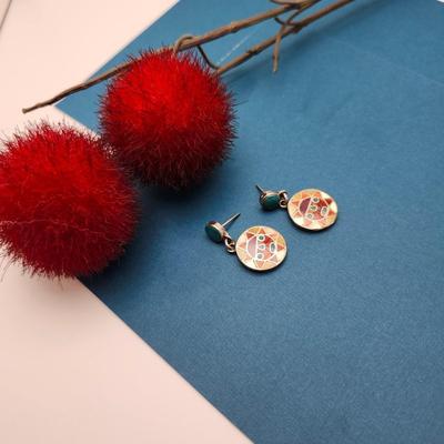 Inlaid Stone and Sterling earrings