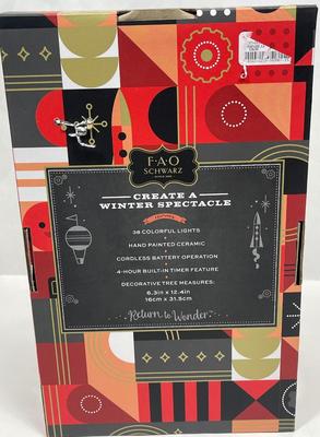 FAO Schwarz LED Vintage Ceramic Christmas Tree