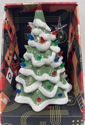 FAO Schwarz LED Vintage Ceramic Christmas Tree