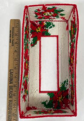 Christmas Cross Stitch Tissue Box Cover