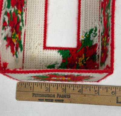 Christmas Cross Stitch Tissue Box Cover