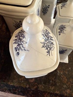5 Delft Earthenware Jars