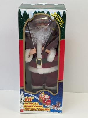 Battery Operated 16" Musical Christmas Moving Santa Figure