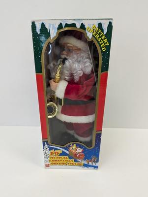 Battery Operated 16" Musical Christmas Moving Santa Figure